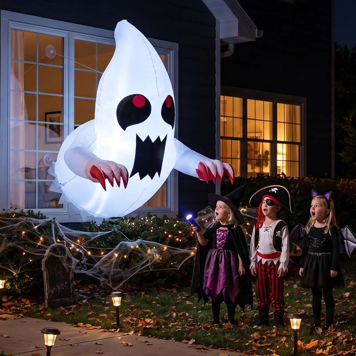 Inflatable Window Ghost | LED Glow Halloween Decoration