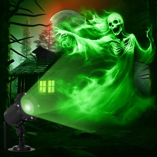 Halloween Projector Light | Outdoor Holographic Window Projector for Decorations