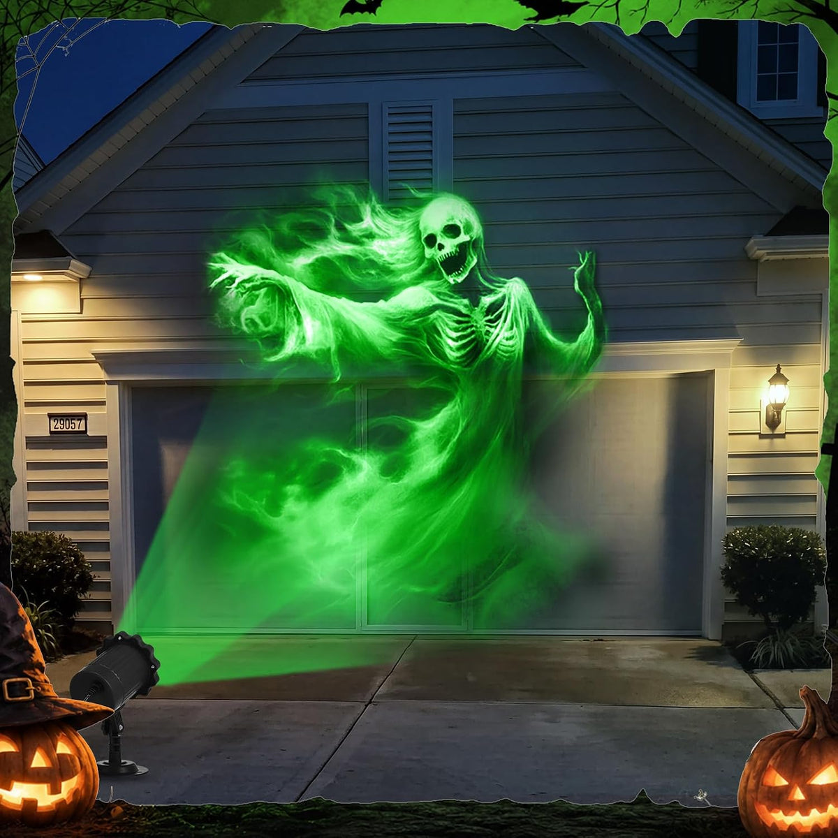 Halloween Projector Light | Outdoor Holographic Window Projector for Decorations