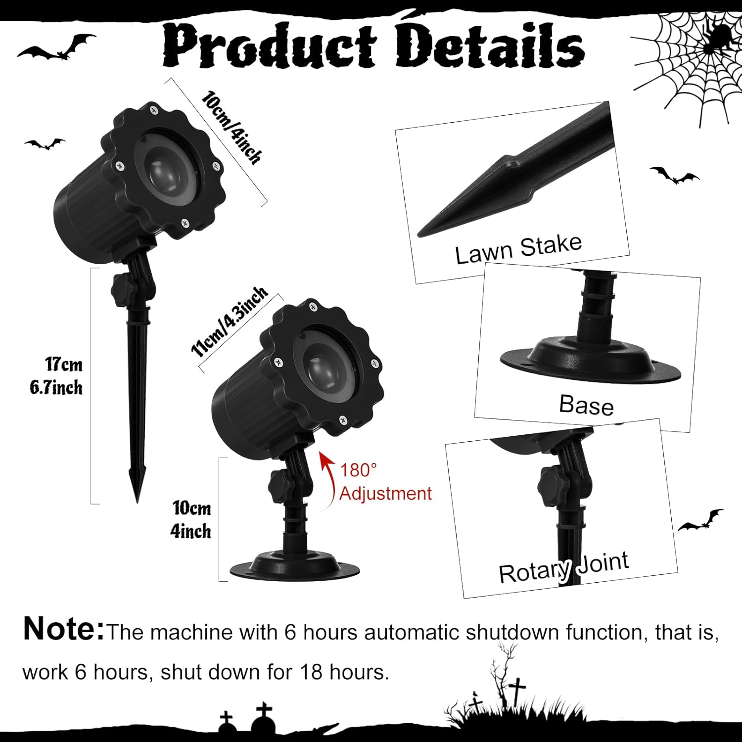 Halloween Projector Light | Outdoor Holographic Window Projector for Decorations