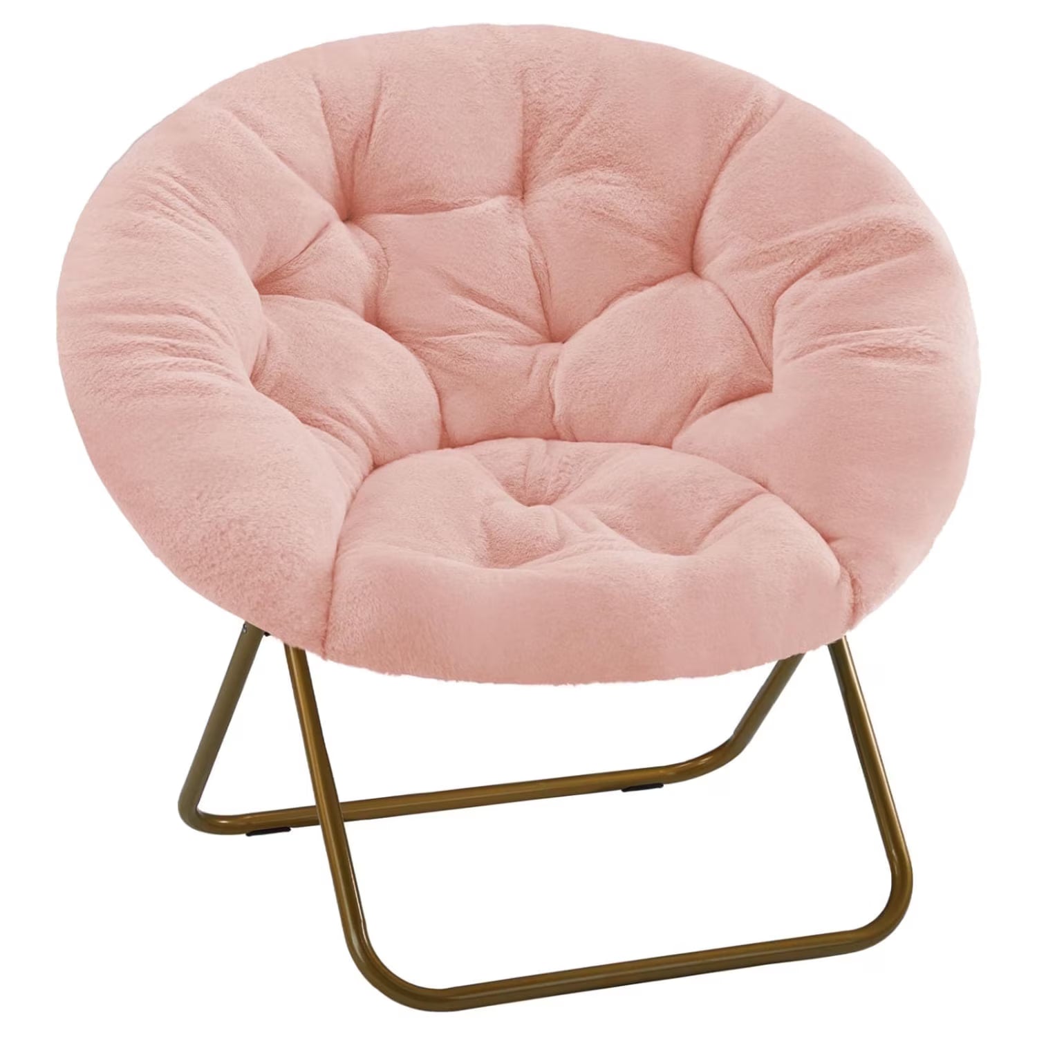 Fluffy Faux Fur Chair | Oversized Round Cozy Reading Chair for Bedroom