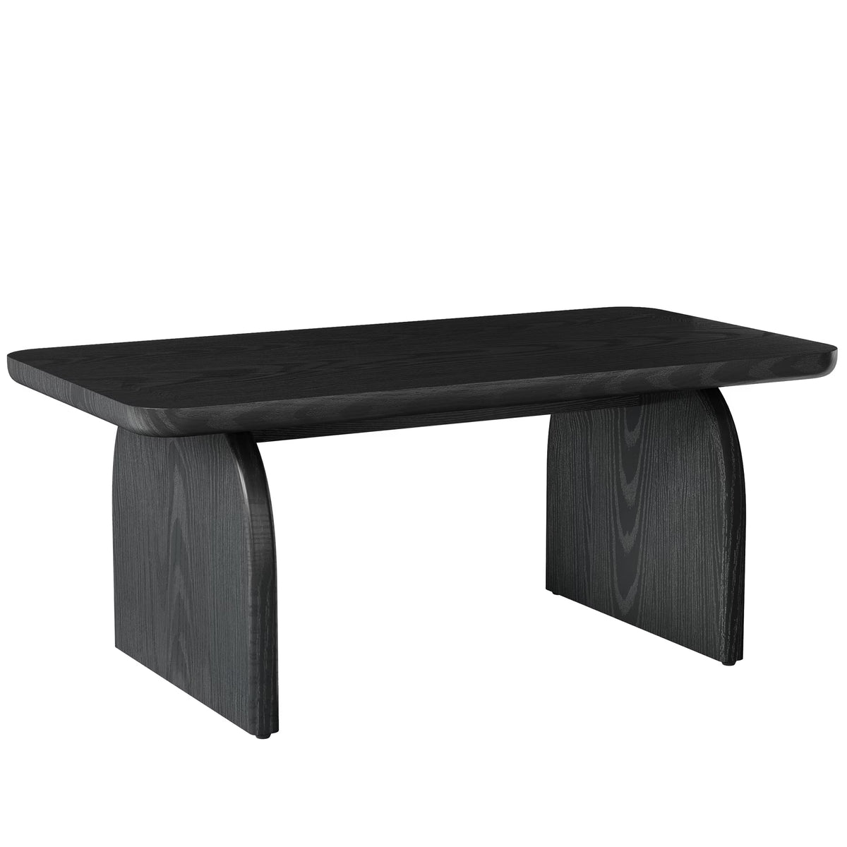 47 Inch Solid Wood Rustic Coffee Table – Rounded Corners, Waterproof Top