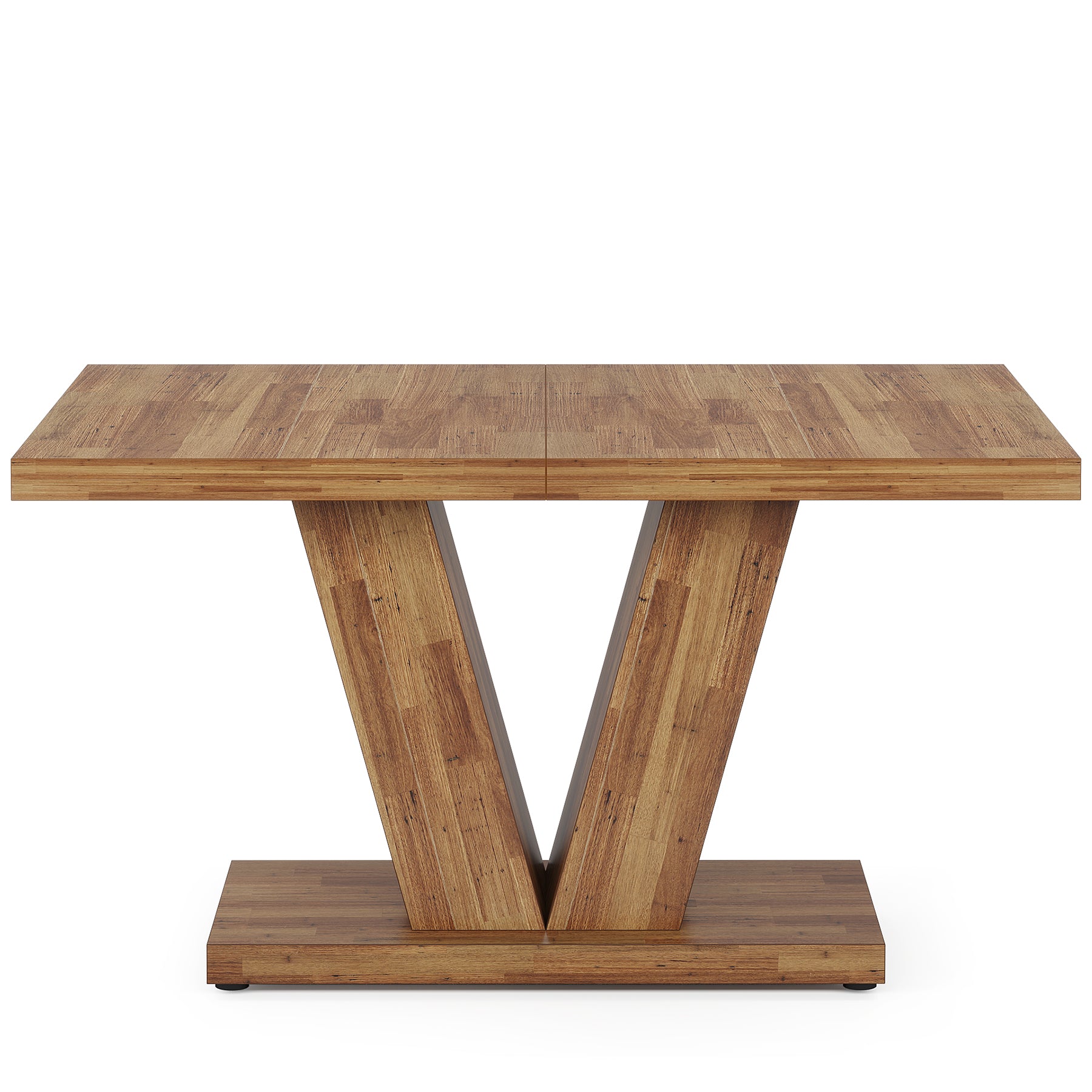 47 Inch Rustic Farmhouse Dining Table – Seats 4, V-Base