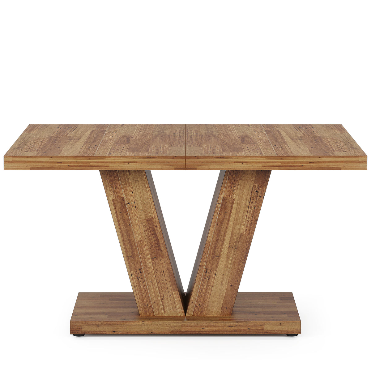 47 Inch Rustic Farmhouse Dining Table – Seats 4, V-Base