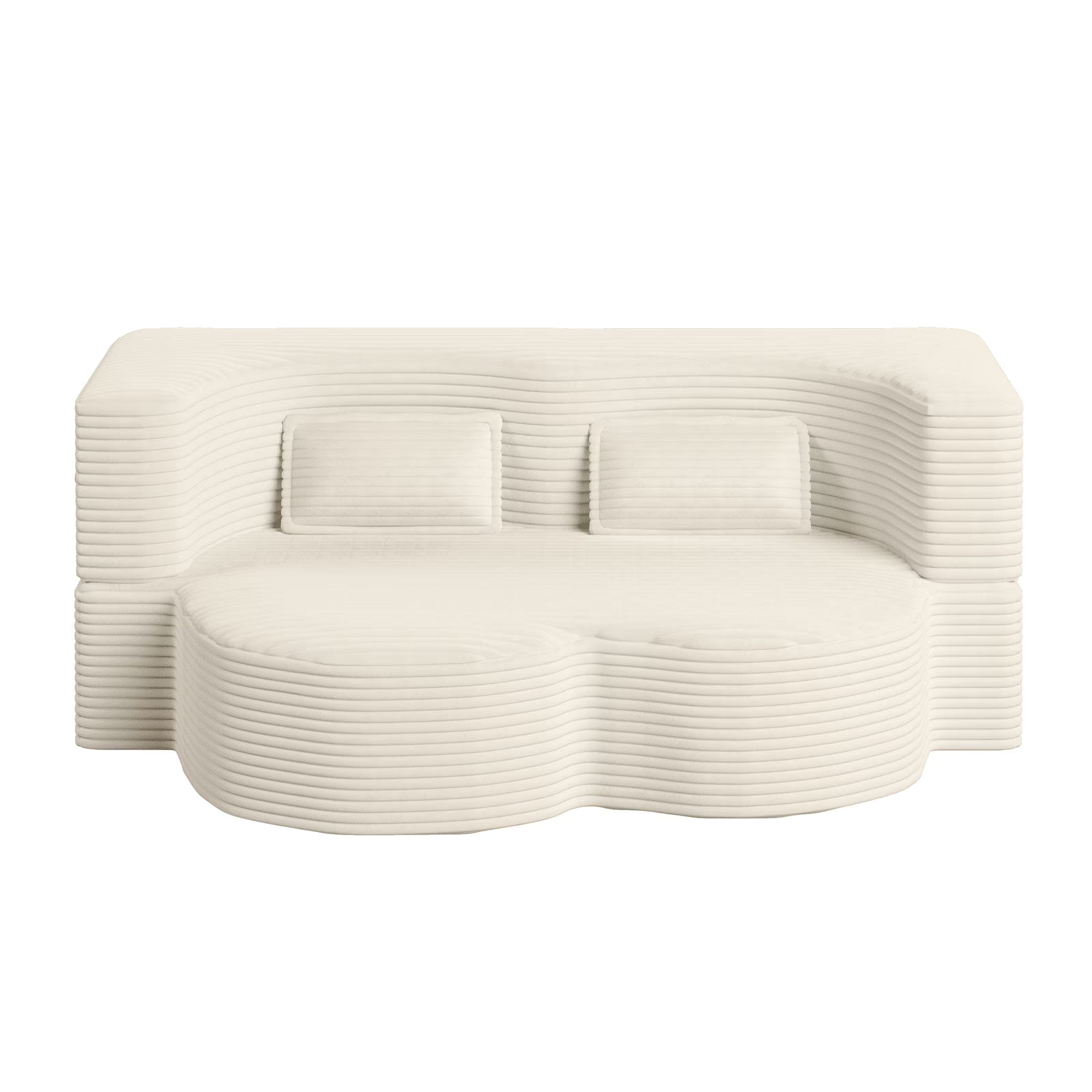 3-in-1 Convertible Sofa Bed – 78" Teddy Fabric Sleeper Sofa, No Assembly