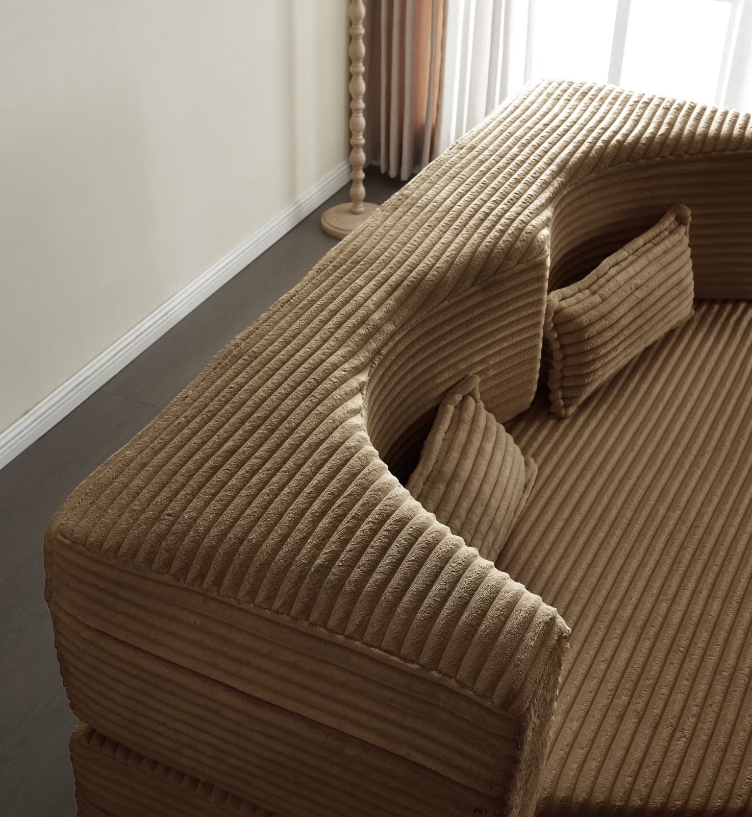 3-in-1 Convertible Sofa Bed – 78" Teddy Fabric Sleeper Sofa, No Assembly