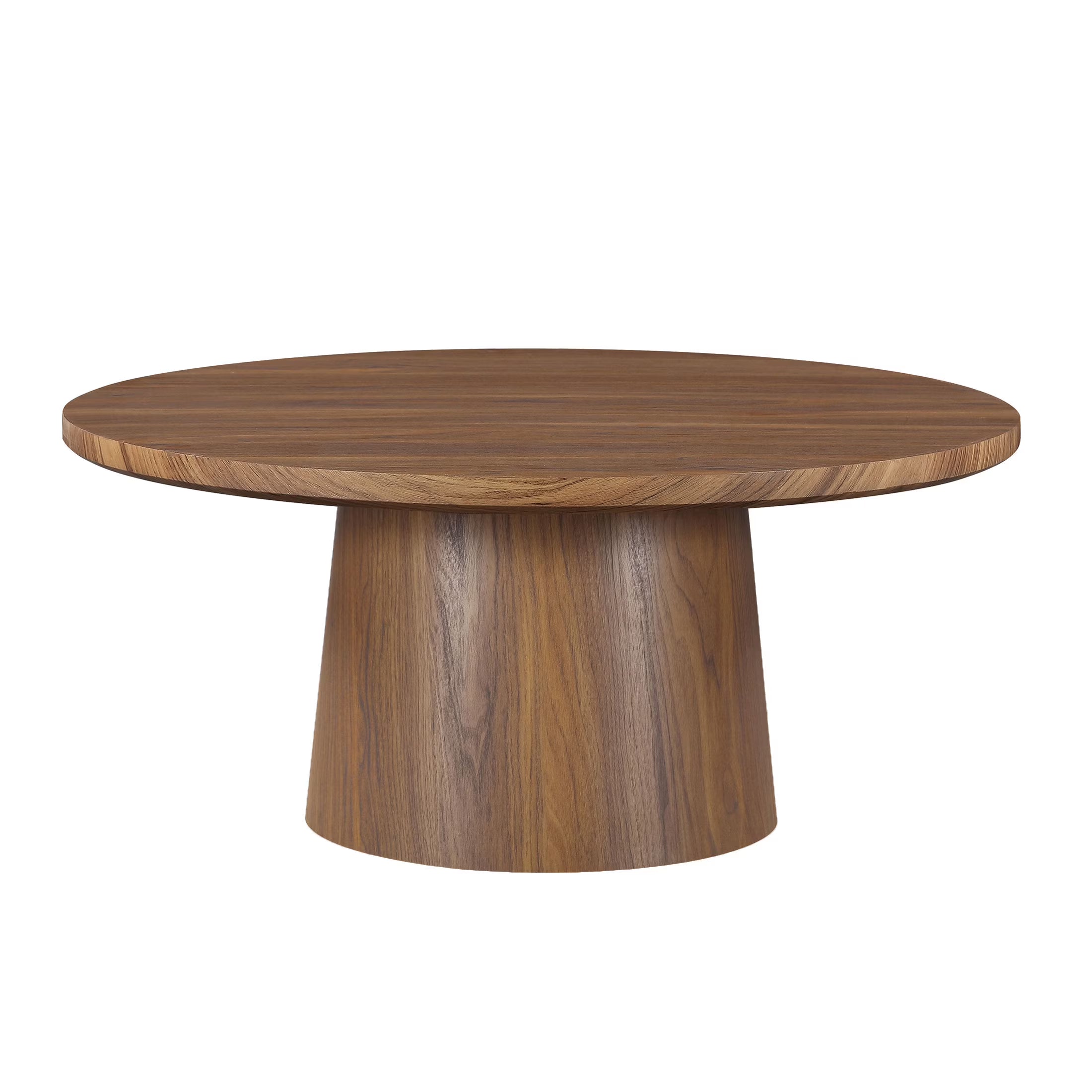 36 Inch Square Pedestal Coffee Table – Black or Walnut