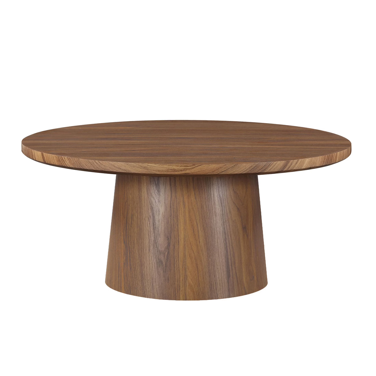 36 Inch Square Pedestal Coffee Table – Black or Walnut