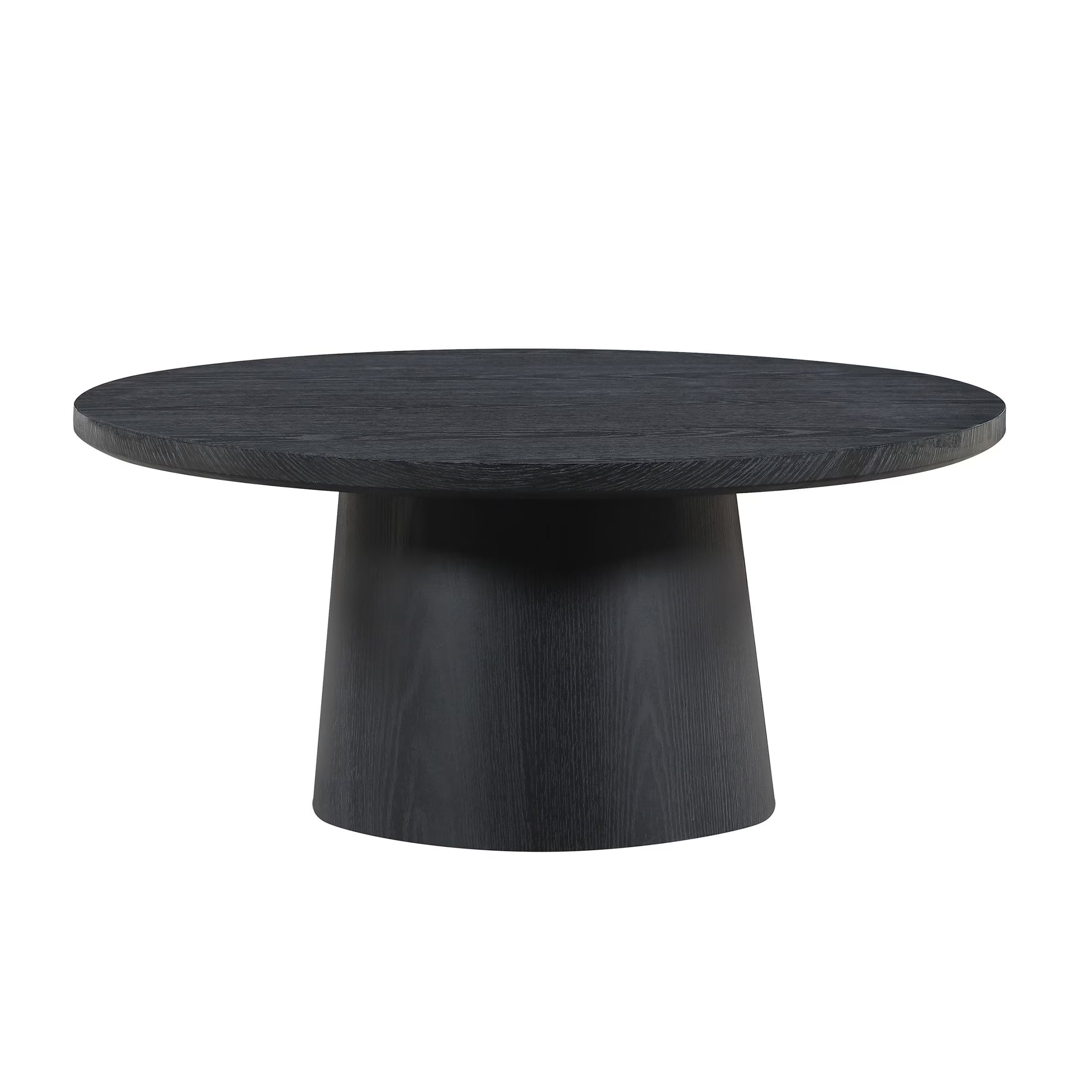 36 Inch Square Pedestal Coffee Table – Black or Walnut