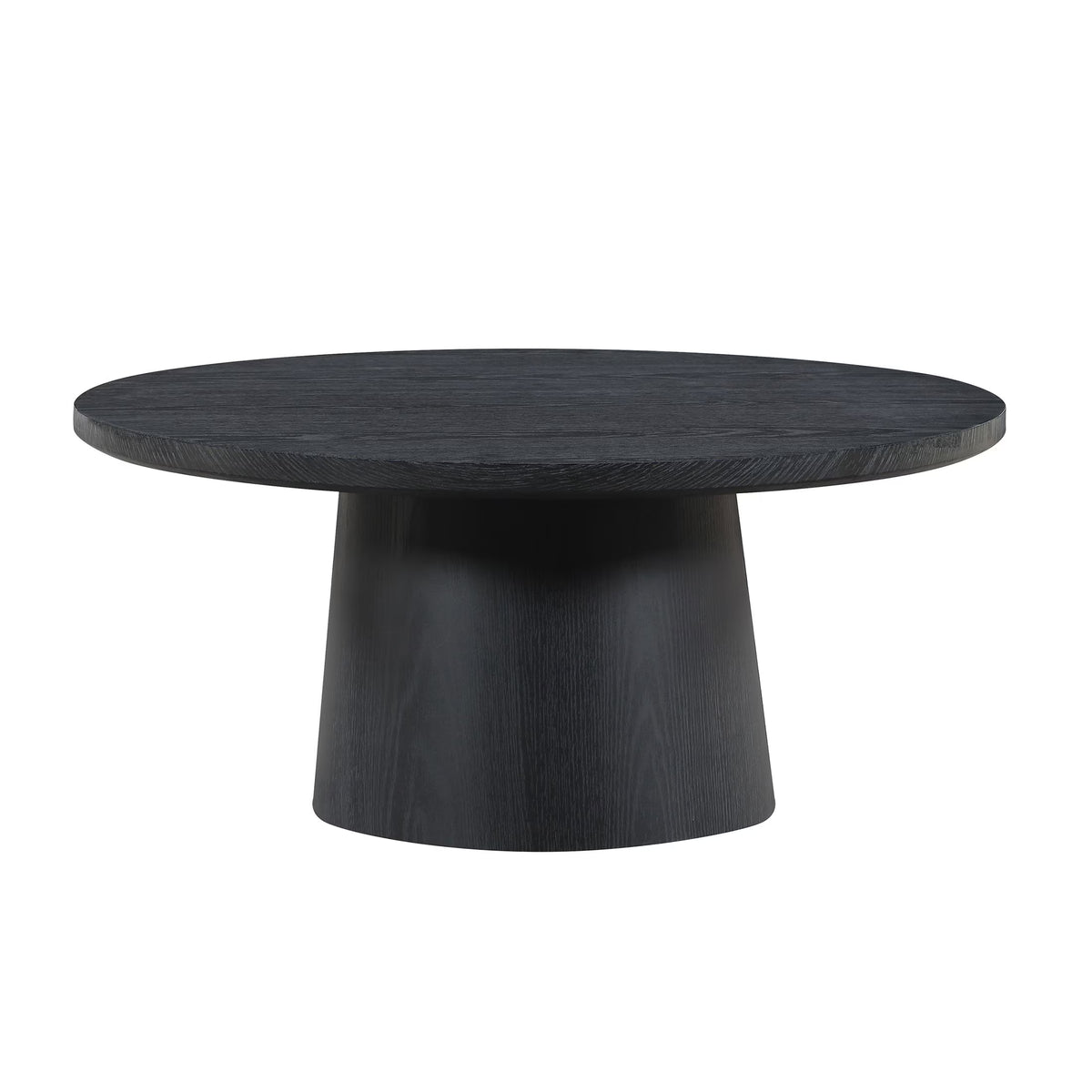 36 Inch Square Pedestal Coffee Table – Black or Walnut