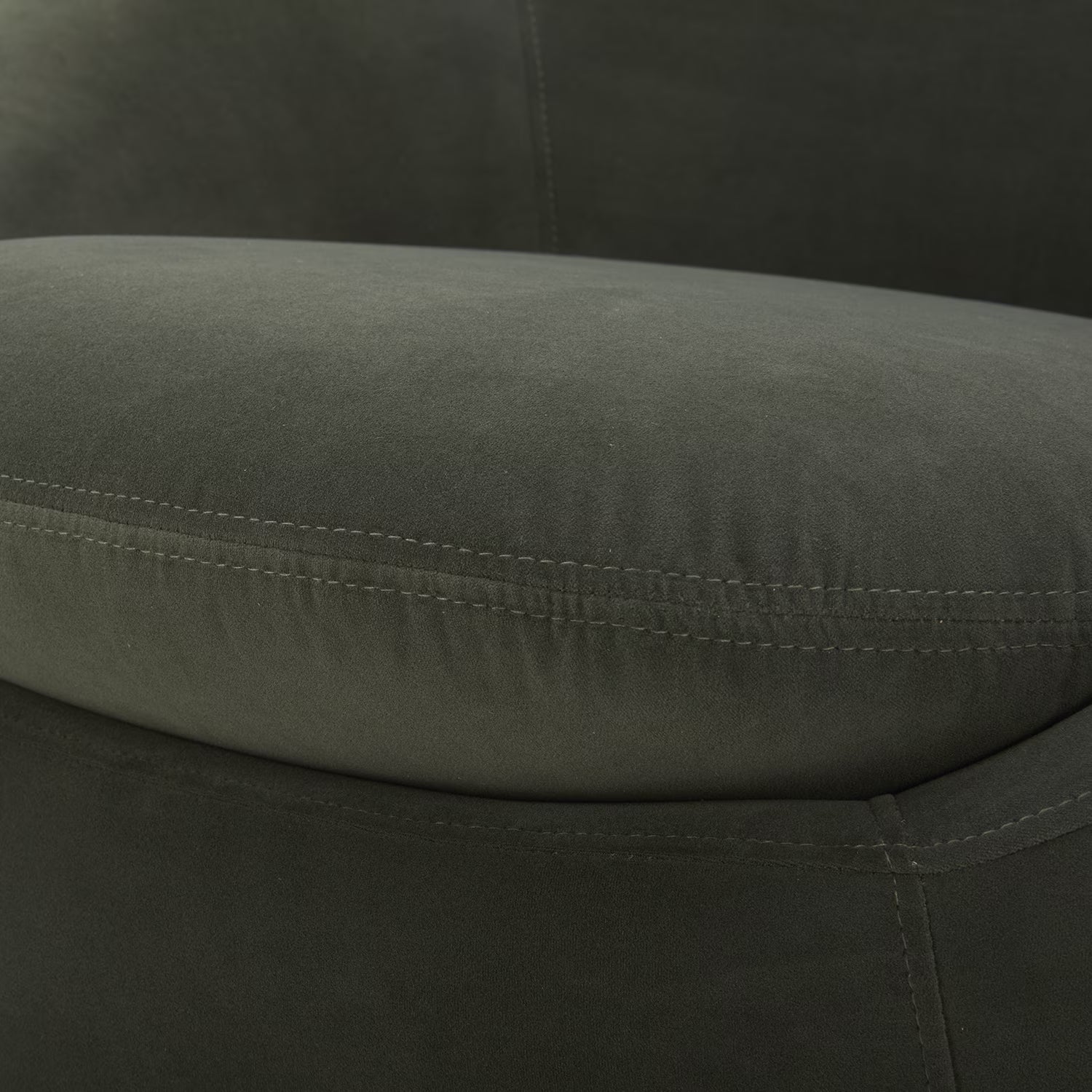 Round Arm Upholstered Accent Chair – Wood Frame, Foam Cushioned