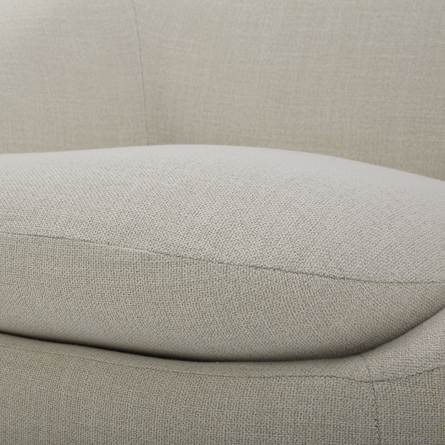 Round Arm Upholstered Accent Chair – Wood Frame, Foam Cushioned