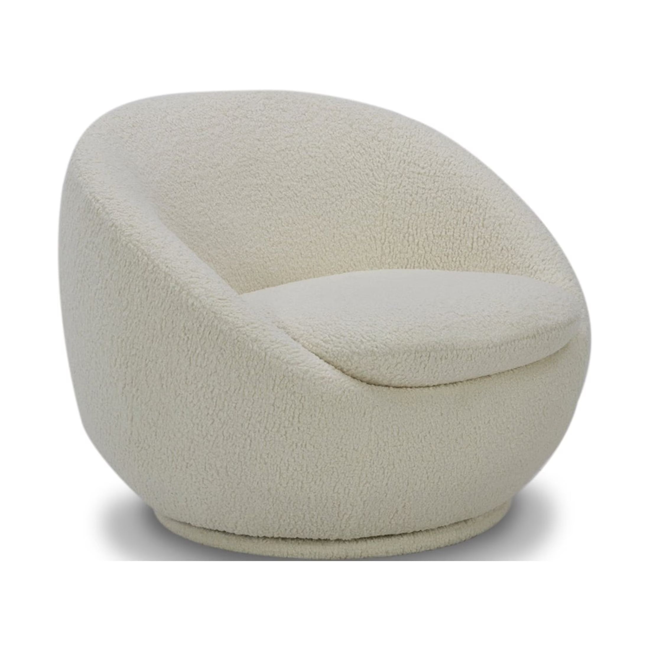 Round Arm Upholstered Accent Chair – Wood Frame, Foam Cushioned