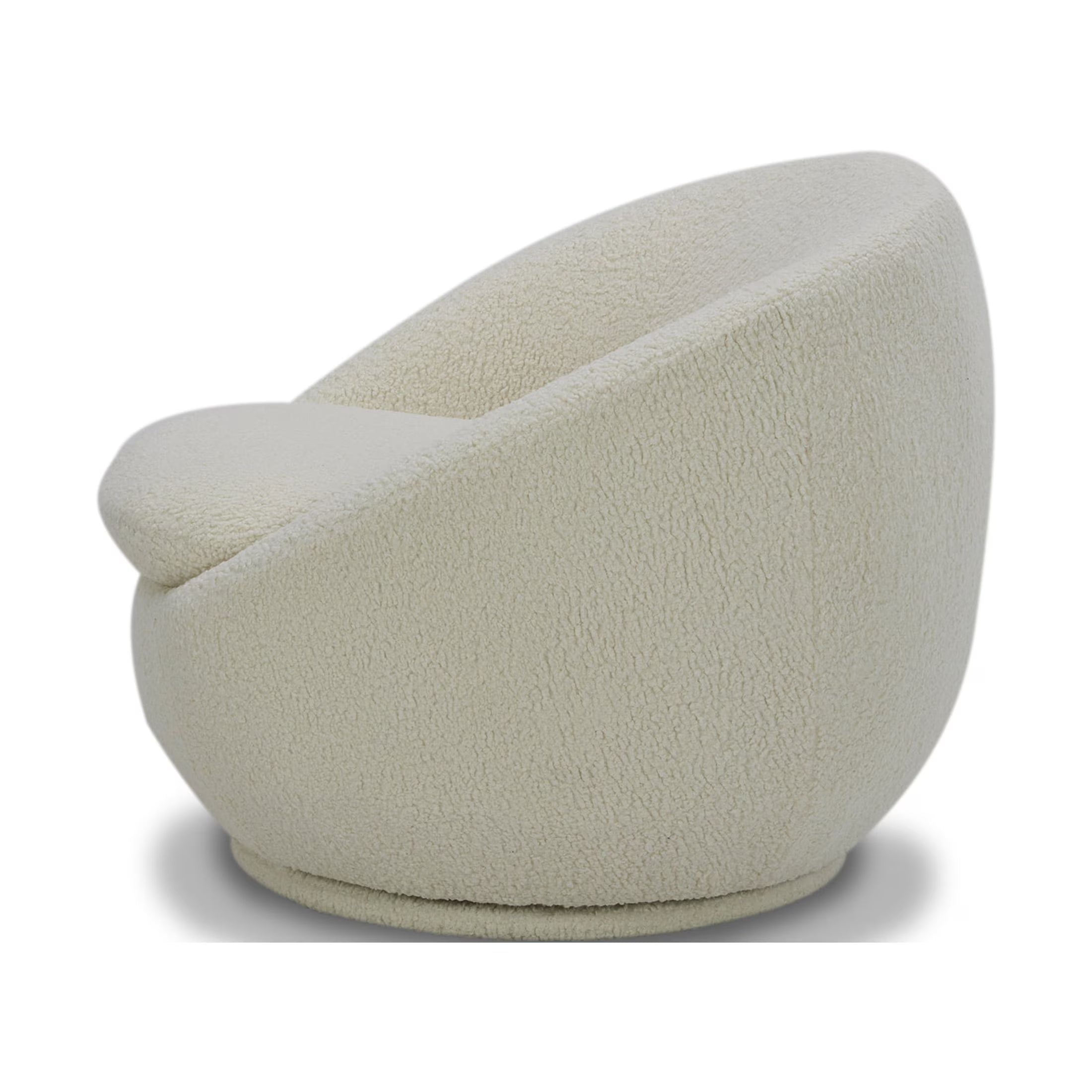 Round Arm Upholstered Accent Chair – Wood Frame, Foam Cushioned