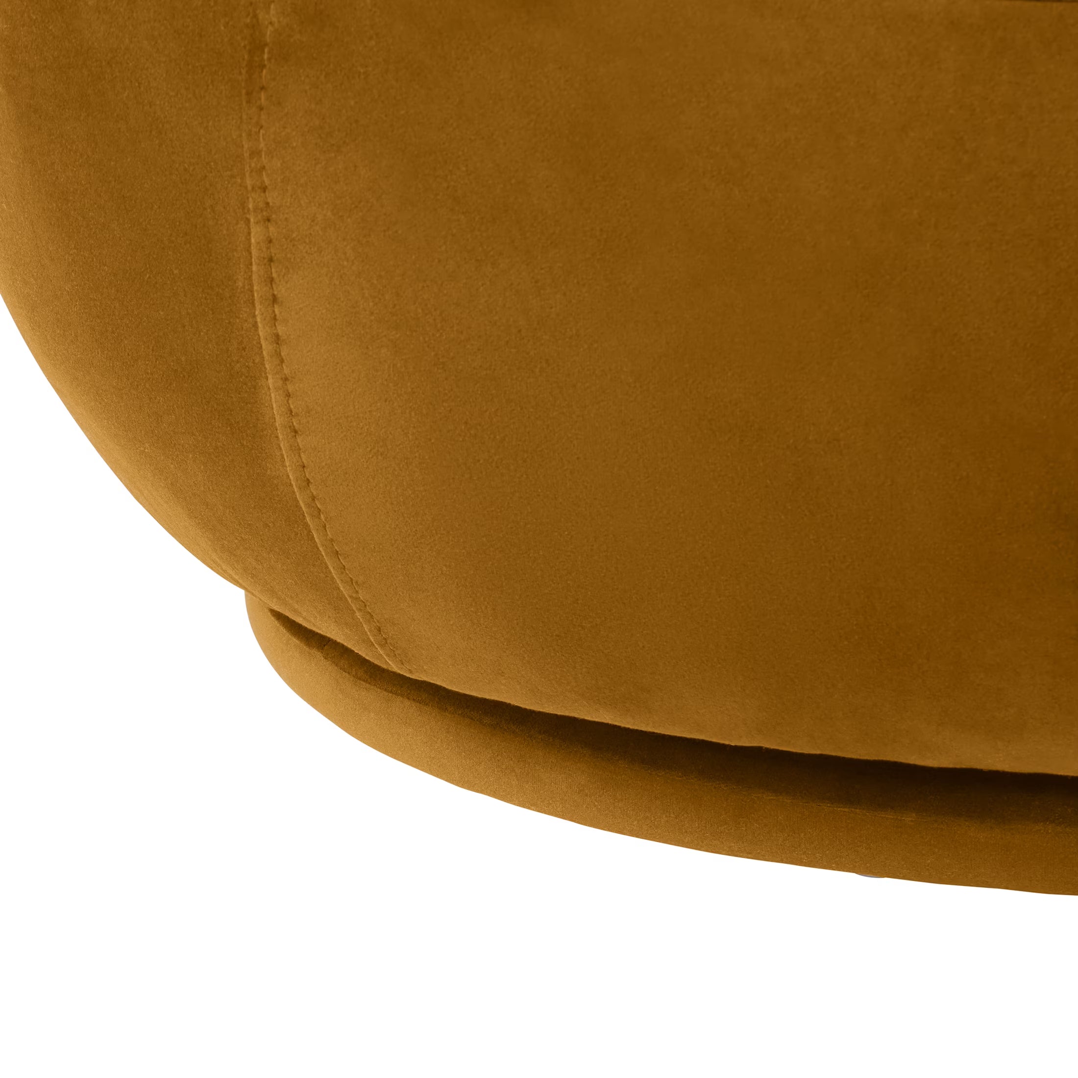 Round Arm Upholstered Accent Chair – Wood Frame, Foam Cushioned