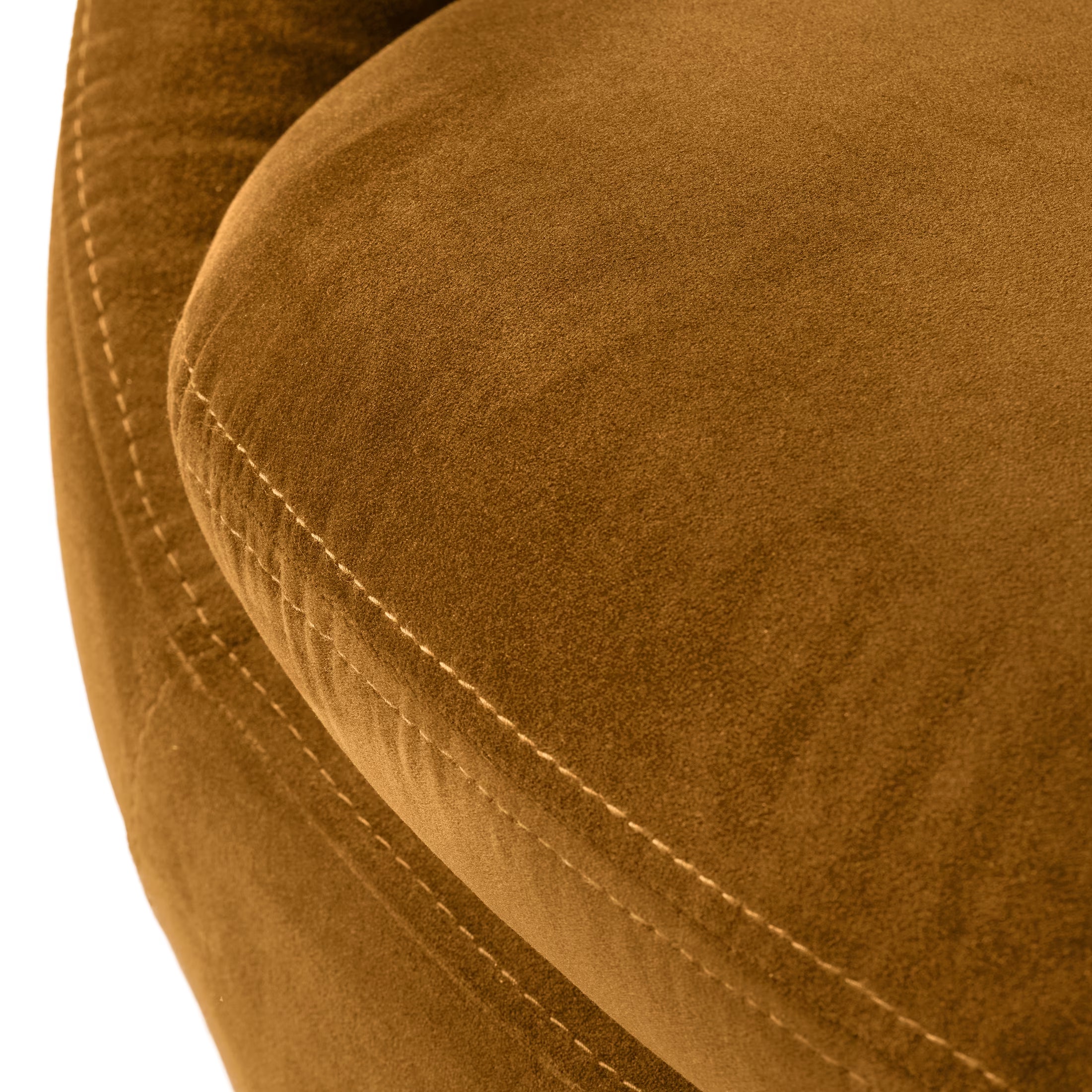 Round Arm Upholstered Accent Chair – Wood Frame, Foam Cushioned