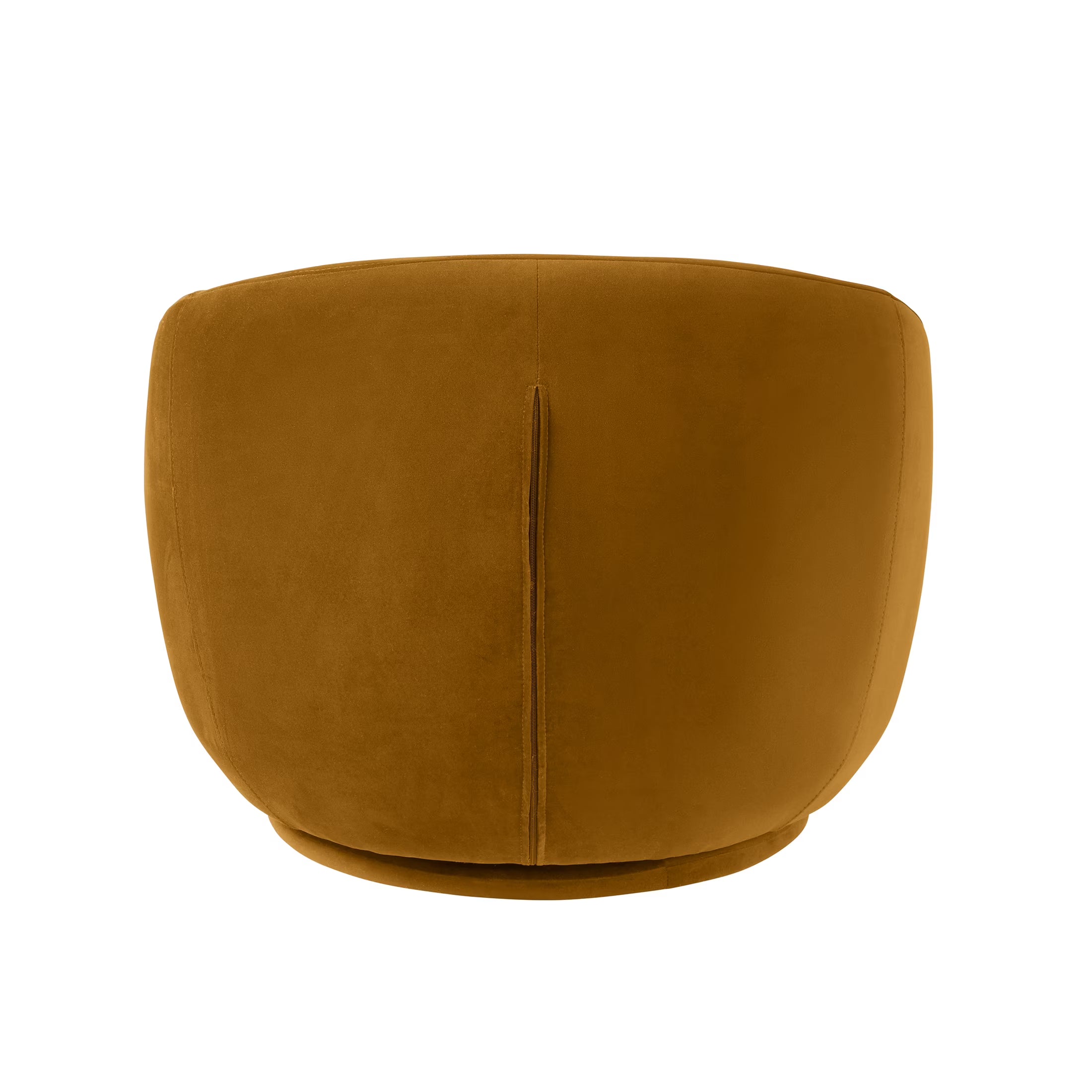 Round Arm Upholstered Accent Chair – Wood Frame, Foam Cushioned