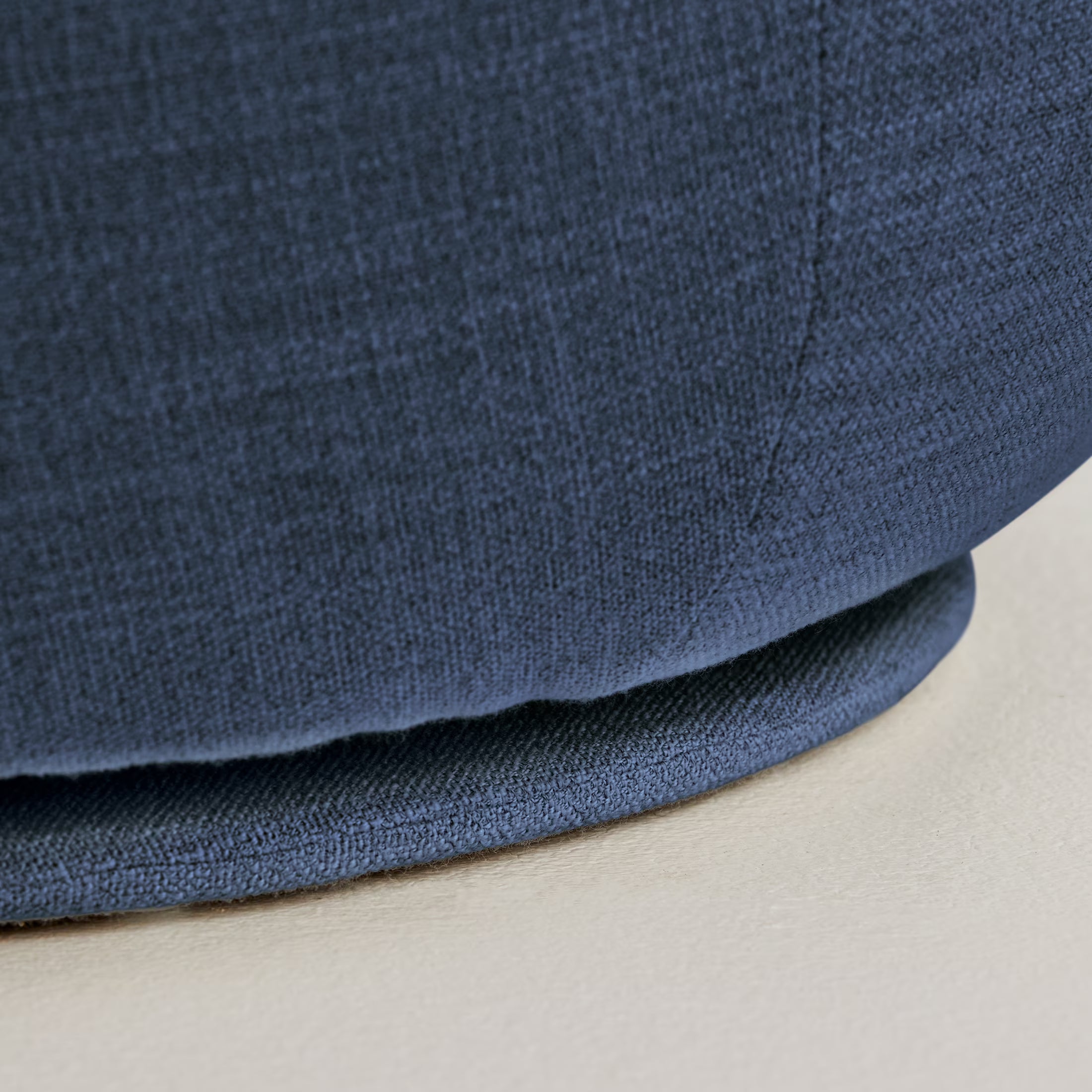 Round Arm Upholstered Accent Chair – Wood Frame, Foam Cushioned